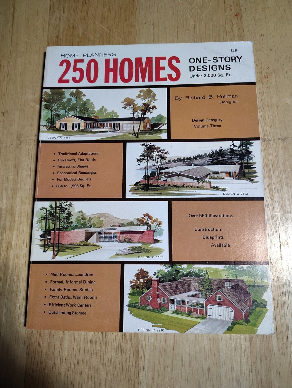 Richard Pollman Home Planners 250 homes: One-story designs under 2,000 Sq Ft